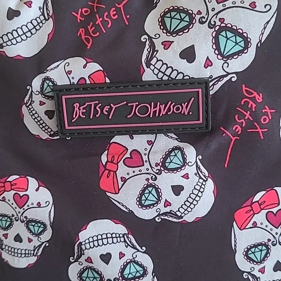 Betsey Johnson Skull and Hair Bow Backpack - Picture 2 of 7